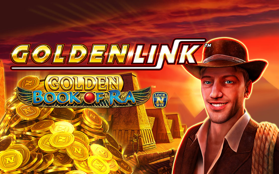 GOLDEN LINK™ - Golden Book of Ra™ – Gesamtansicht der Spieloberfläche (1)